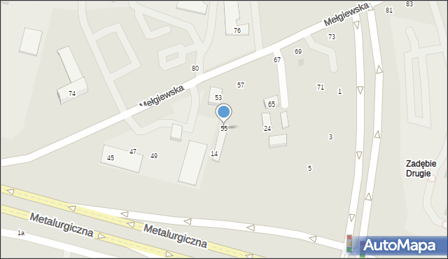 Lublin, Mełgiewska, 55, mapa Lublina