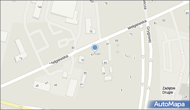 Lublin, Mełgiewska, 59, mapa Lublina