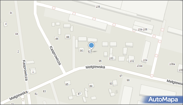 Lublin, Mełgiewska, 94, mapa Lublina