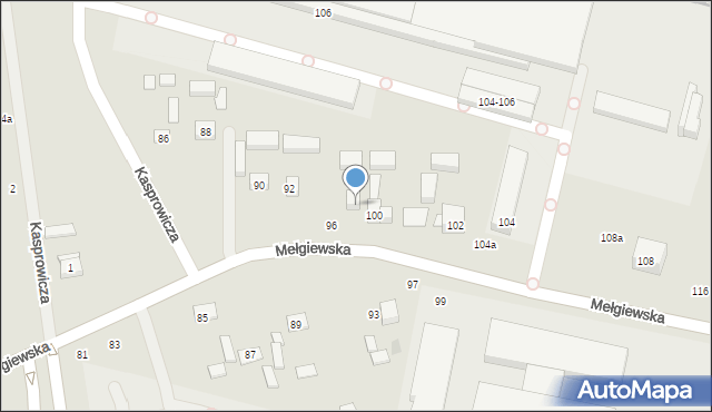 Lublin, Mełgiewska, 98, mapa Lublina