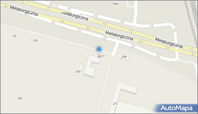 Lublin, Metalurgiczna, 15, mapa Lublina