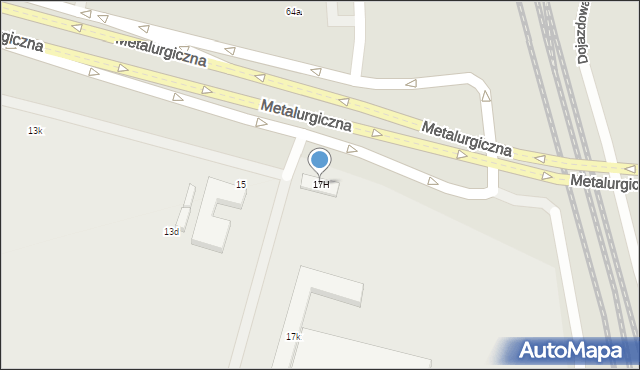 Lublin, Metalurgiczna, 17H, mapa Lublina