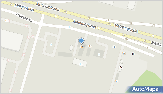 Lublin, Metalurgiczna, 1b, mapa Lublina