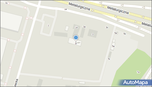 Lublin, Metalurgiczna, 1c, mapa Lublina