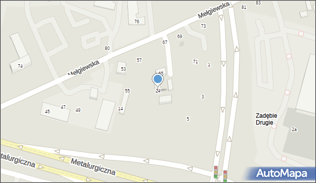 Lublin, Metalurgiczna, 24, mapa Lublina