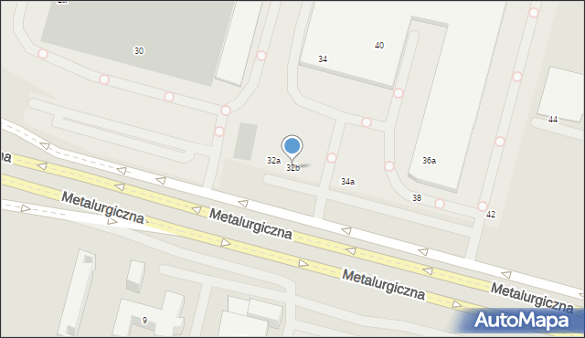 Lublin, Metalurgiczna, 32b, mapa Lublina