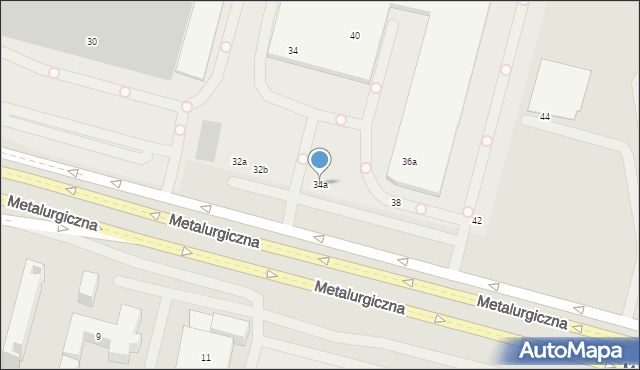 Lublin, Metalurgiczna, 34a, mapa Lublina