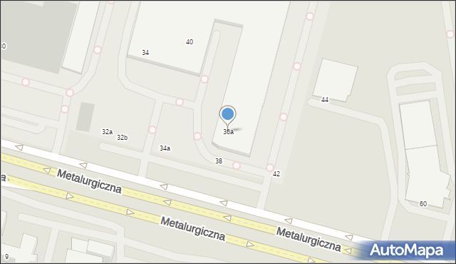 Lublin, Metalurgiczna, 36a, mapa Lublina