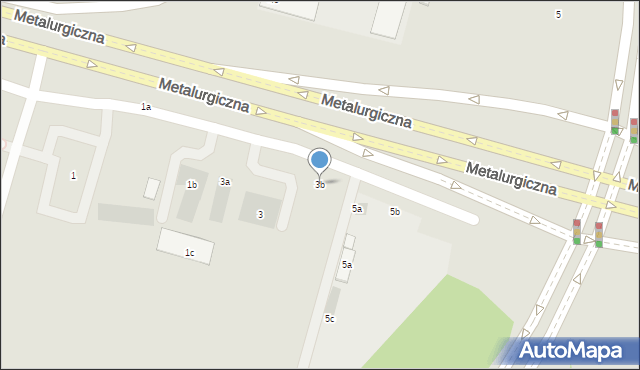 Lublin, Metalurgiczna, 3b, mapa Lublina