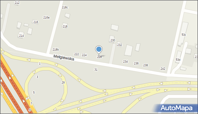 Lublin, Mełgiewska, 228, mapa Lublina