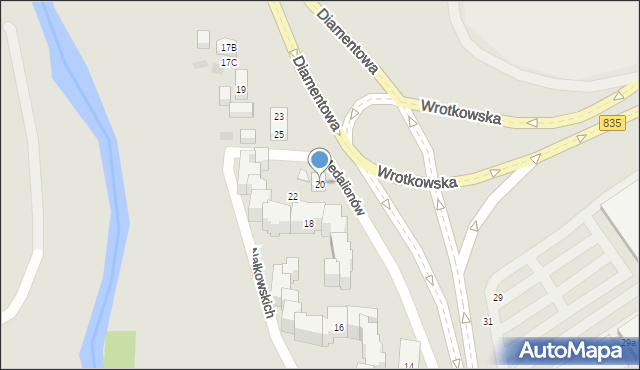 Lublin, Medalionów, 20, mapa Lublina