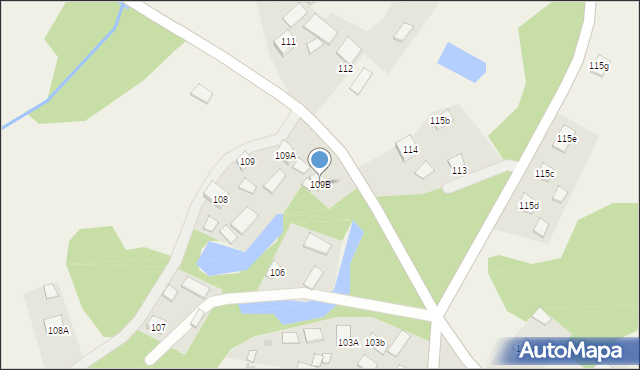 Mechowiec, Mechowiec, 109B, mapa Mechowiec