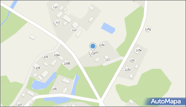 Mechowiec, Mechowiec, 114, mapa Mechowiec