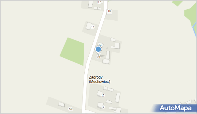 Mechowiec, Mechowiec, 13, mapa Mechowiec