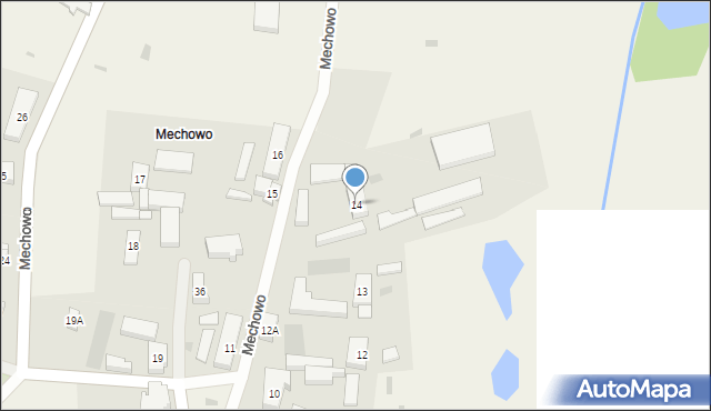 Mechowo, Mechowo, 14, mapa Mechowo