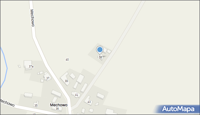 Mechowo, Mechowo, 38, mapa Mechowo