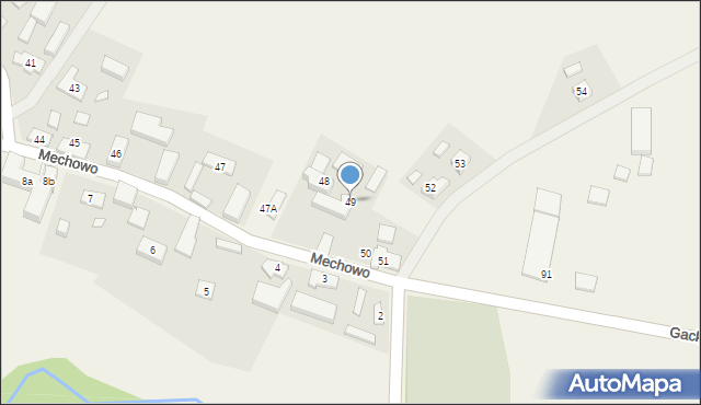 Mechowo, Mechowo, 49, mapa Mechowo
