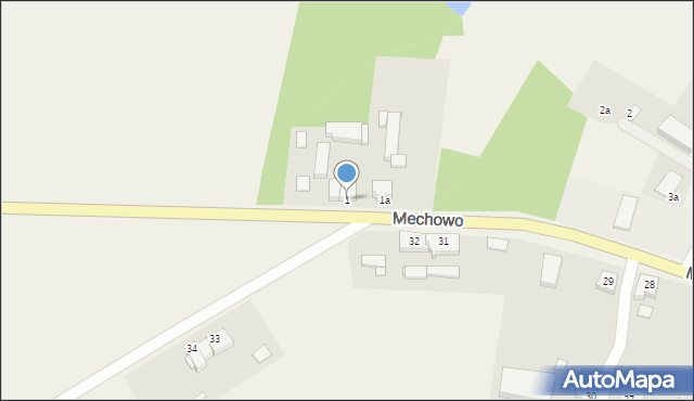 Mechowo, Mechowo, 1, mapa Mechowo