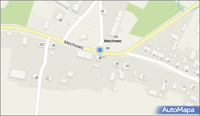 Mechowo, Mechowo, 26, mapa Mechowo