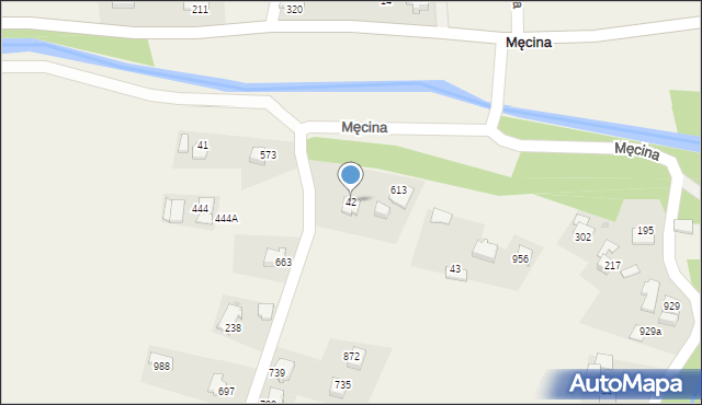 Męcina, Męcina, 42, mapa Męcina