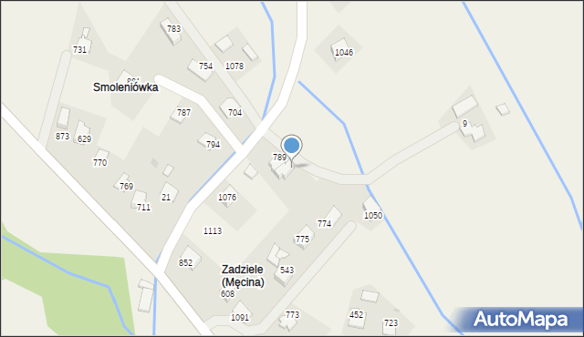 Męcina, Męcina, 892, mapa Męcina