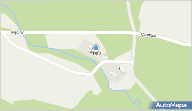 Męciny, Męciny, 2, mapa Męciny