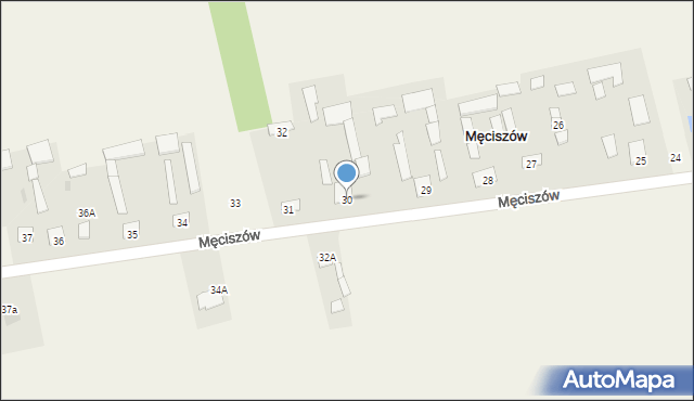 Męciszów, Męciszów, 30, mapa Męciszów