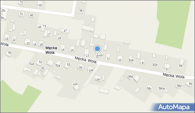 Męcka Wola, Męcka Wola, 12, mapa Męcka Wola