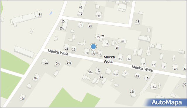 Męcka Wola, Męcka Wola, 19, mapa Męcka Wola