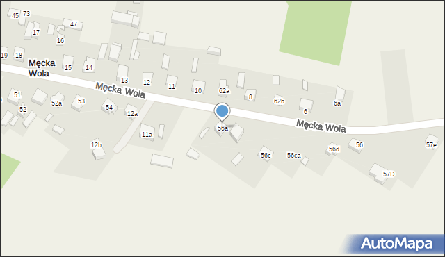 Męcka Wola, Męcka Wola, 56a, mapa Męcka Wola