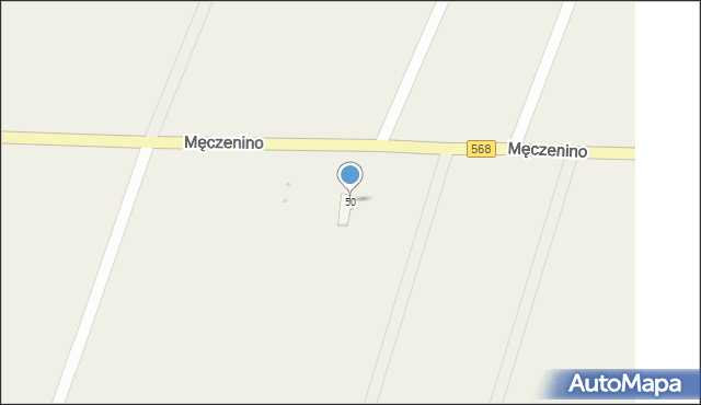 Męczenino, Męczenino, 50, mapa Męczenino