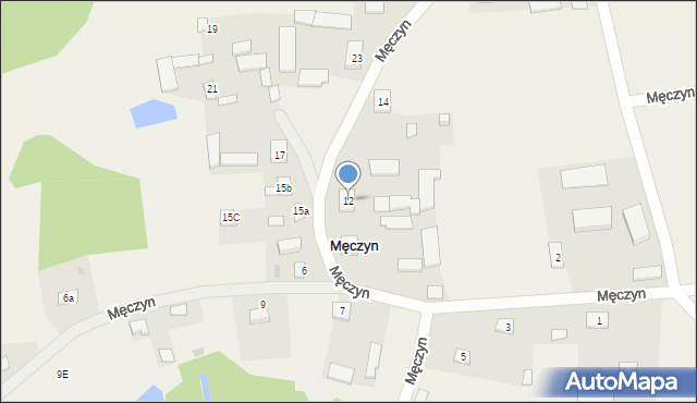 Męczyn, Męczyn, 12, mapa Męczyn