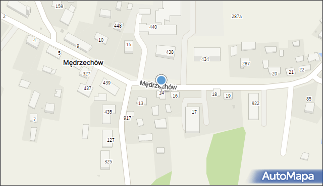 Mędrzechów, Mędrzechów, 14, mapa Mędrzechów