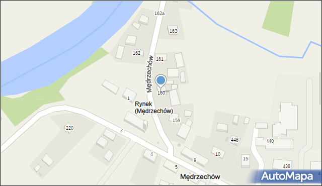 Mędrzechów, Mędrzechów, 160, mapa Mędrzechów