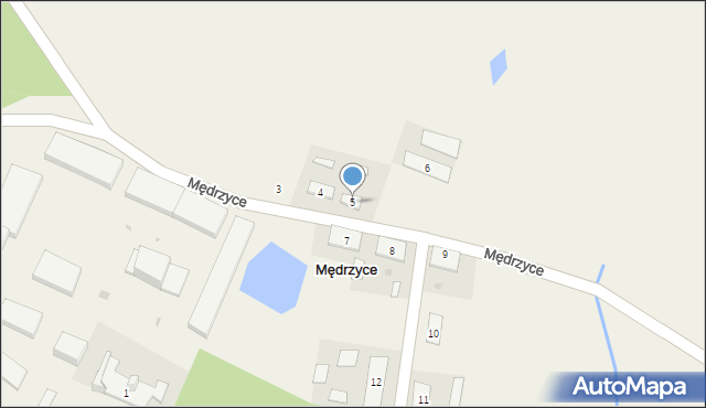 Mędrzyce, Mędrzyce, 5, mapa Mędrzyce