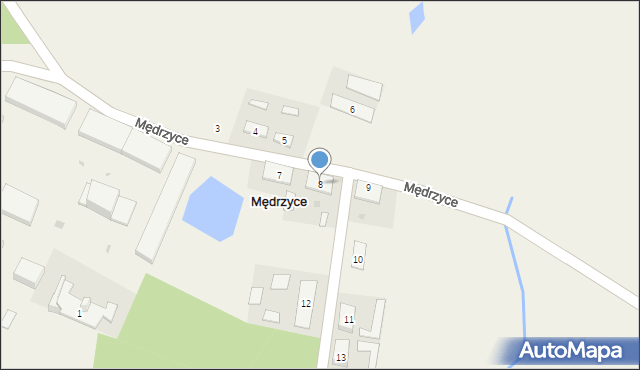 Mędrzyce, Mędrzyce, 8, mapa Mędrzyce