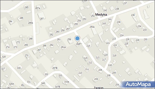 Medyka, Medyka, 216, mapa Medyka