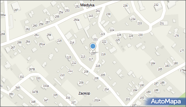 Medyka, Medyka, 220, mapa Medyka