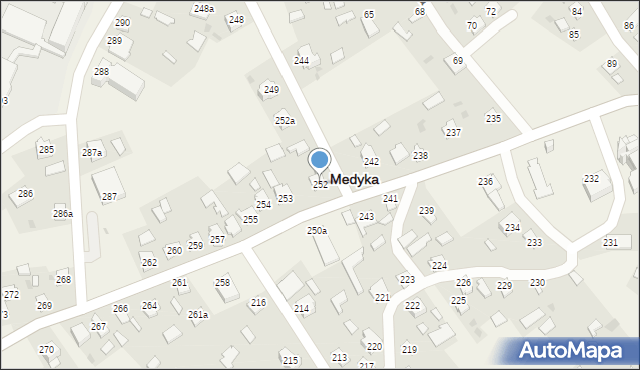 Medyka, Medyka, 252, mapa Medyka