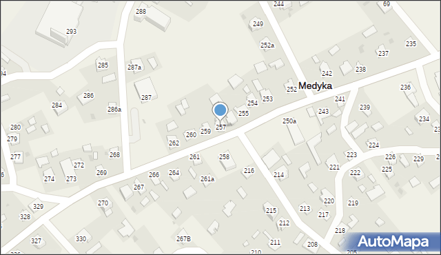 Medyka, Medyka, 257, mapa Medyka