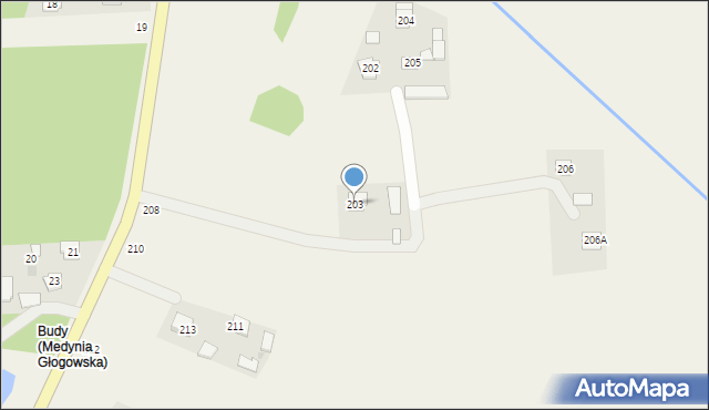 Medynia Głogowska, Medynia Głogowska, 203, mapa Medynia Głogowska