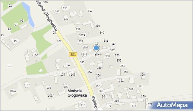 Medynia Głogowska, Medynia Głogowska, 346, mapa Medynia Głogowska