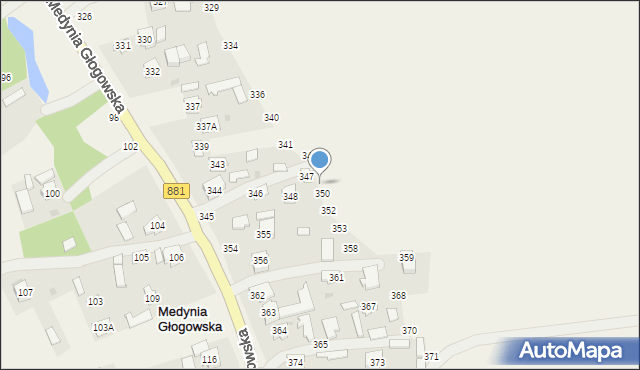 Medynia Głogowska, Medynia Głogowska, 349, mapa Medynia Głogowska