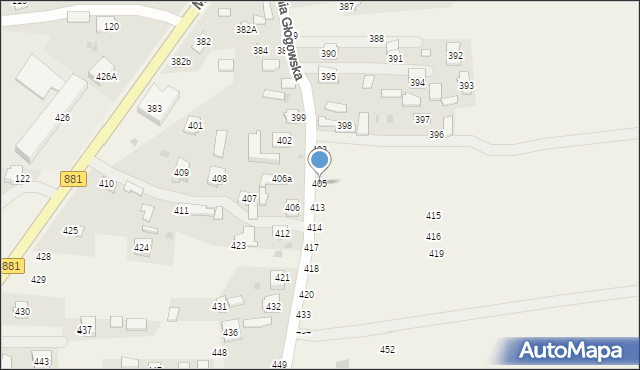 Medynia Głogowska, Medynia Głogowska, 405, mapa Medynia Głogowska