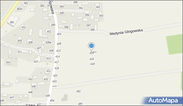 Medynia Głogowska, Medynia Głogowska, 415, mapa Medynia Głogowska