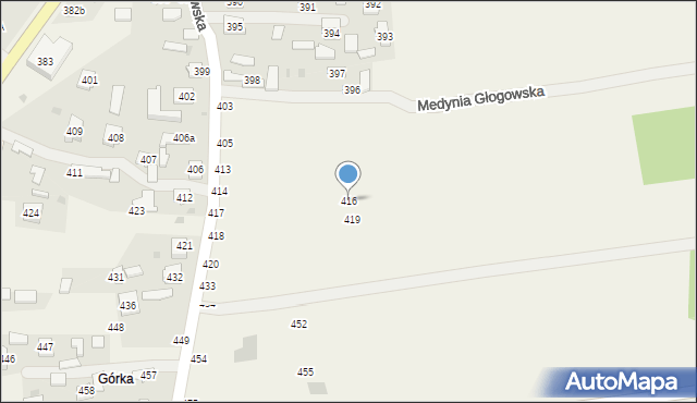 Medynia Głogowska, Medynia Głogowska, 416, mapa Medynia Głogowska