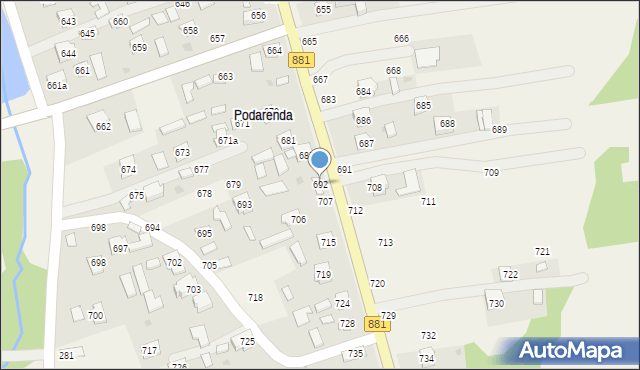 Medynia Głogowska, Medynia Głogowska, 692, mapa Medynia Głogowska