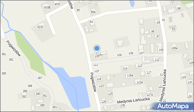Medynia Łańcucka, Medynia Łańcucka, 110, mapa Medynia Łańcucka