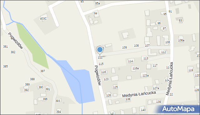 Medynia Łańcucka, Medynia Łańcucka, 111, mapa Medynia Łańcucka