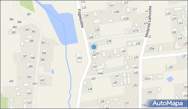 Medynia Łańcucka, Medynia Łańcucka, 141, mapa Medynia Łańcucka